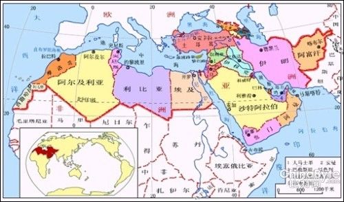 西亚北非地图